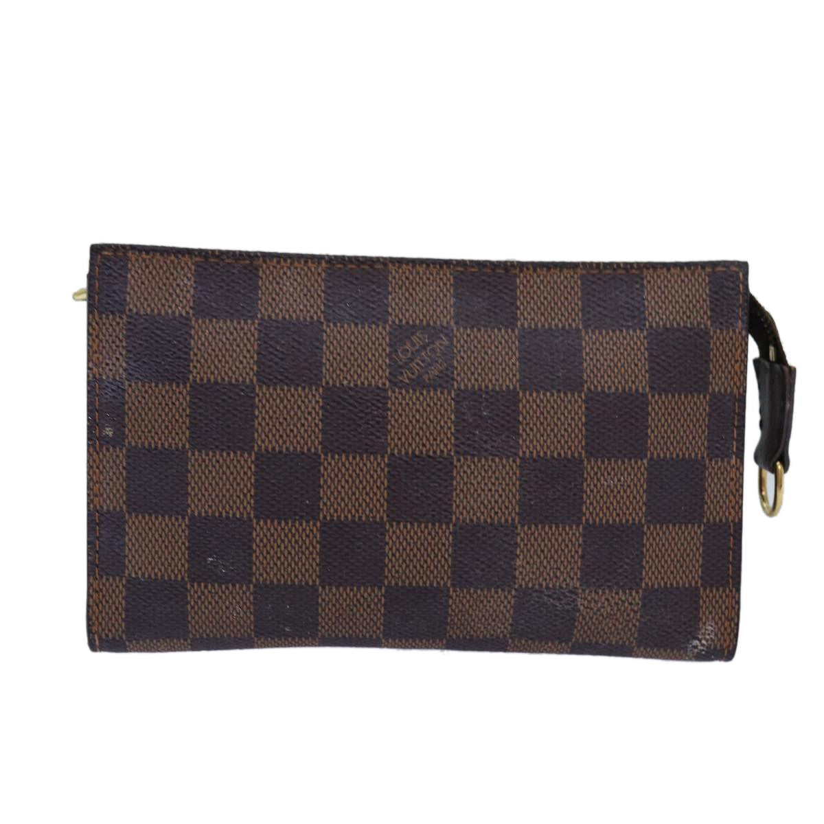 LOUIS VUITTON Damier Ebene Marais Pouch LV Auth 76882