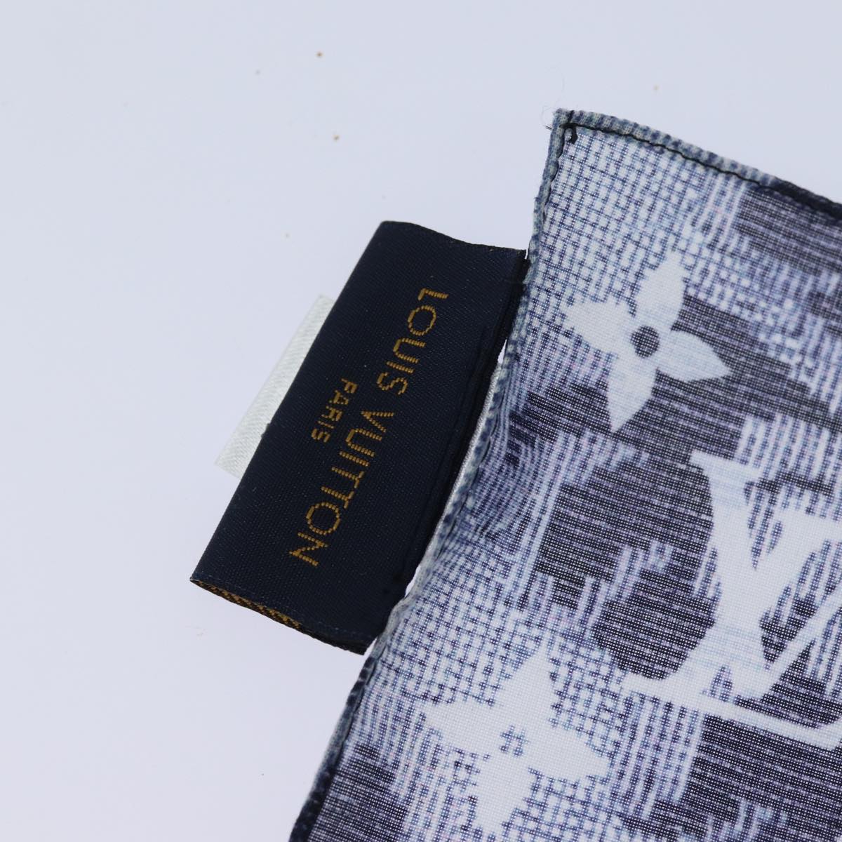 LOUIS VUITTON Monogram Handkerchief Mask Navy LV Auth 76883