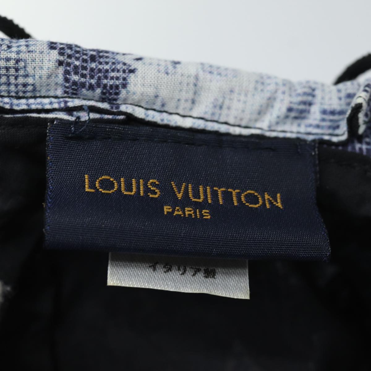 LOUIS VUITTON Monogram Handkerchief Mask Navy LV Auth 76883