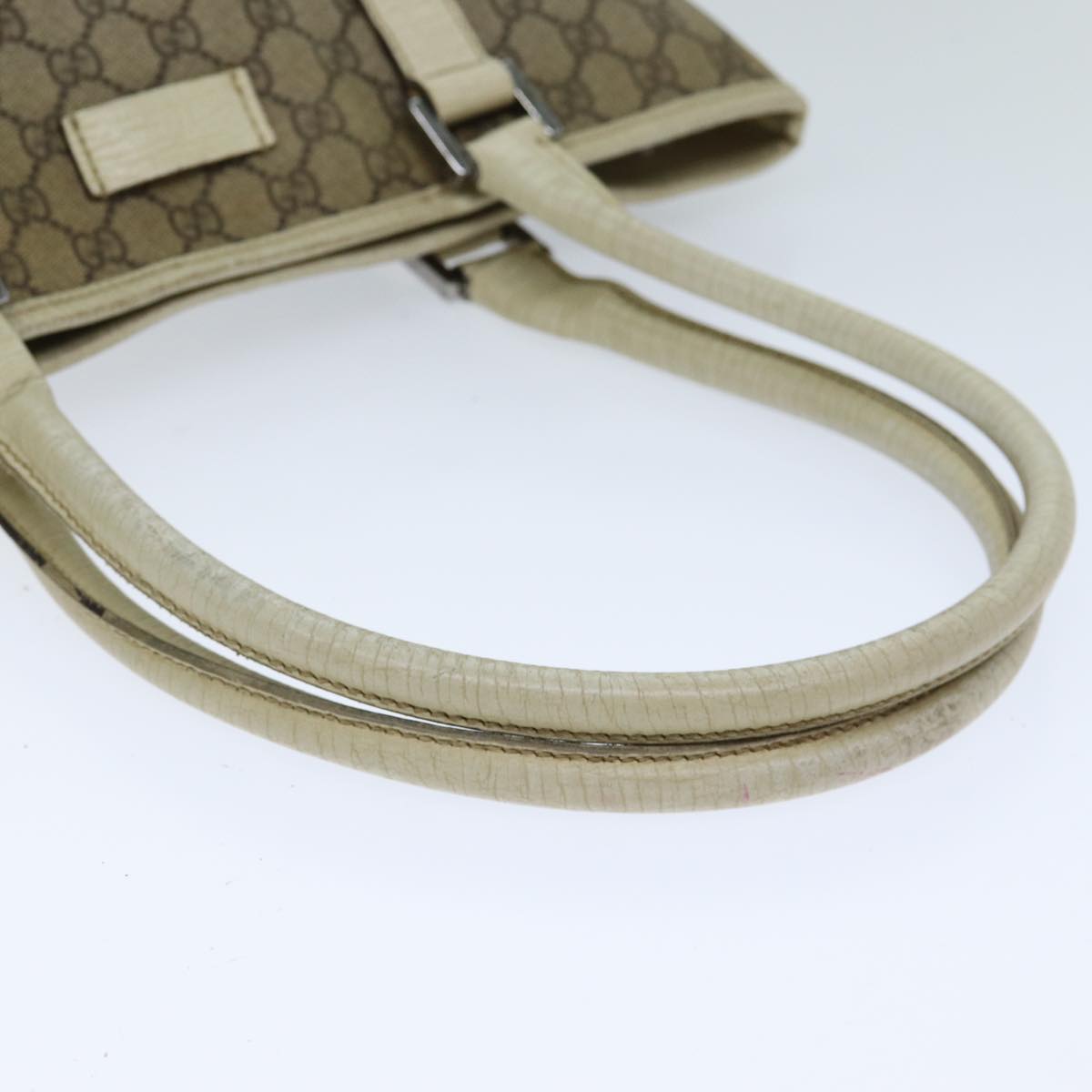 GUCCI GG Supreme Tote Bag PVC Beige 114288 Auth 76885