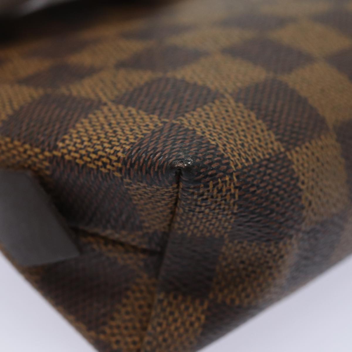 LOUIS VUITTON Damier Ebene Pochette Cosmetic PM Pouch N47516 LV Auth 76888