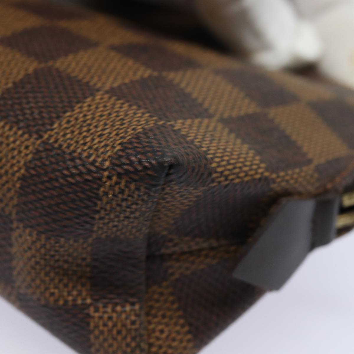 LOUIS VUITTON Damier Ebene Pochette Cosmetic PM Pouch N47516 LV Auth 76888