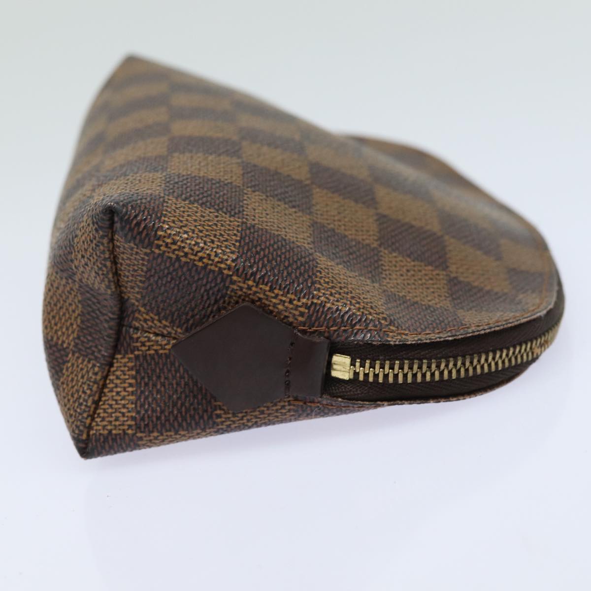 LOUIS VUITTON Damier Ebene Pochette Cosmetic PM Pouch N47516 LV Auth 76888