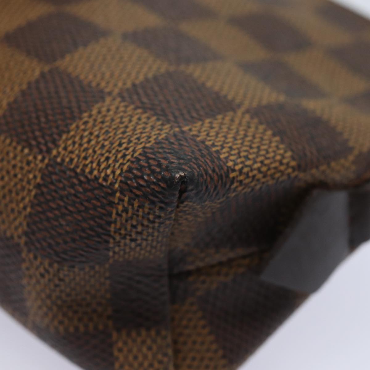 LOUIS VUITTON Damier Ebene Pochette Cosmetic PM Pouch N47516 LV Auth 76888