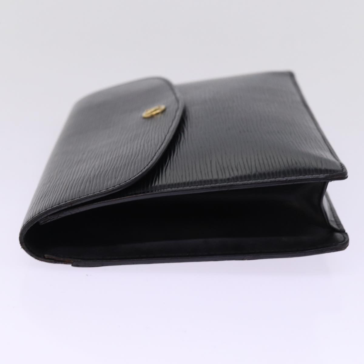 LOUIS VUITTON Epi Montaigne 27 Clutch Bag Black M52652 LV Auth 76890