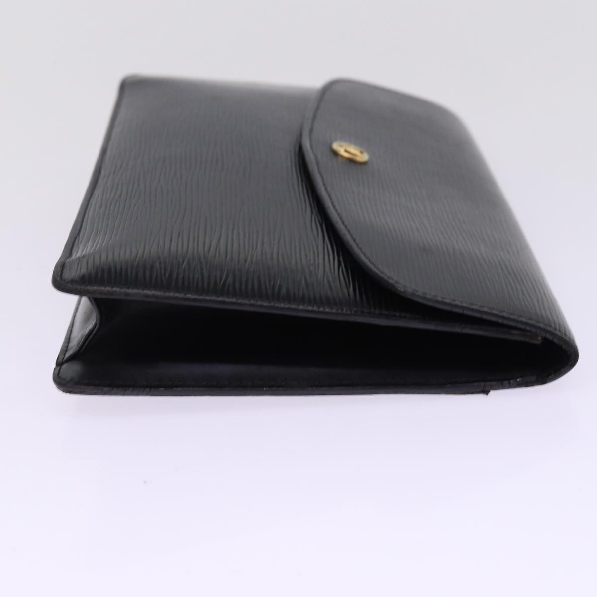 LOUIS VUITTON Epi Montaigne 27 Clutch Bag Black M52652 LV Auth 76890