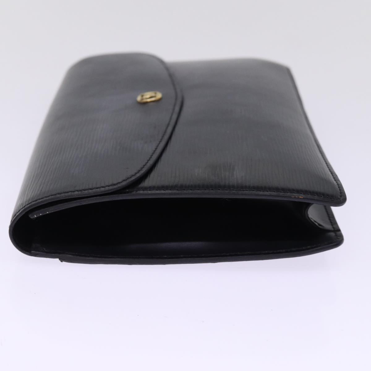 LOUIS VUITTON Epi Montaigne 27 Clutch Bag Black M52652 LV Auth 76891