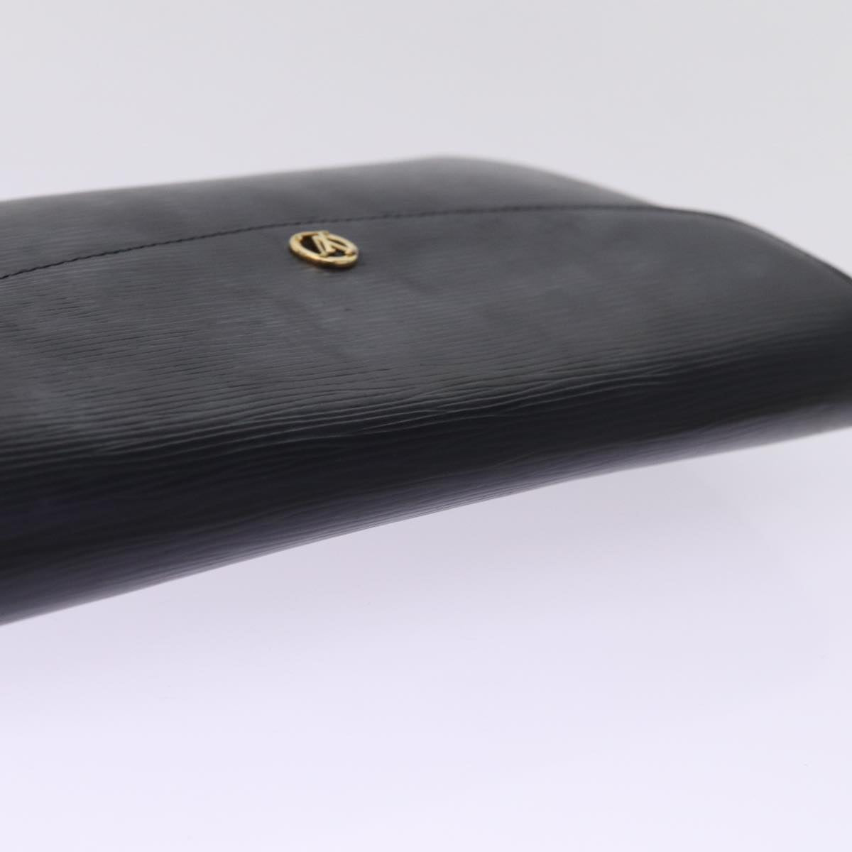 LOUIS VUITTON Epi Montaigne 27 Clutch Bag Black M52652 LV Auth 76891