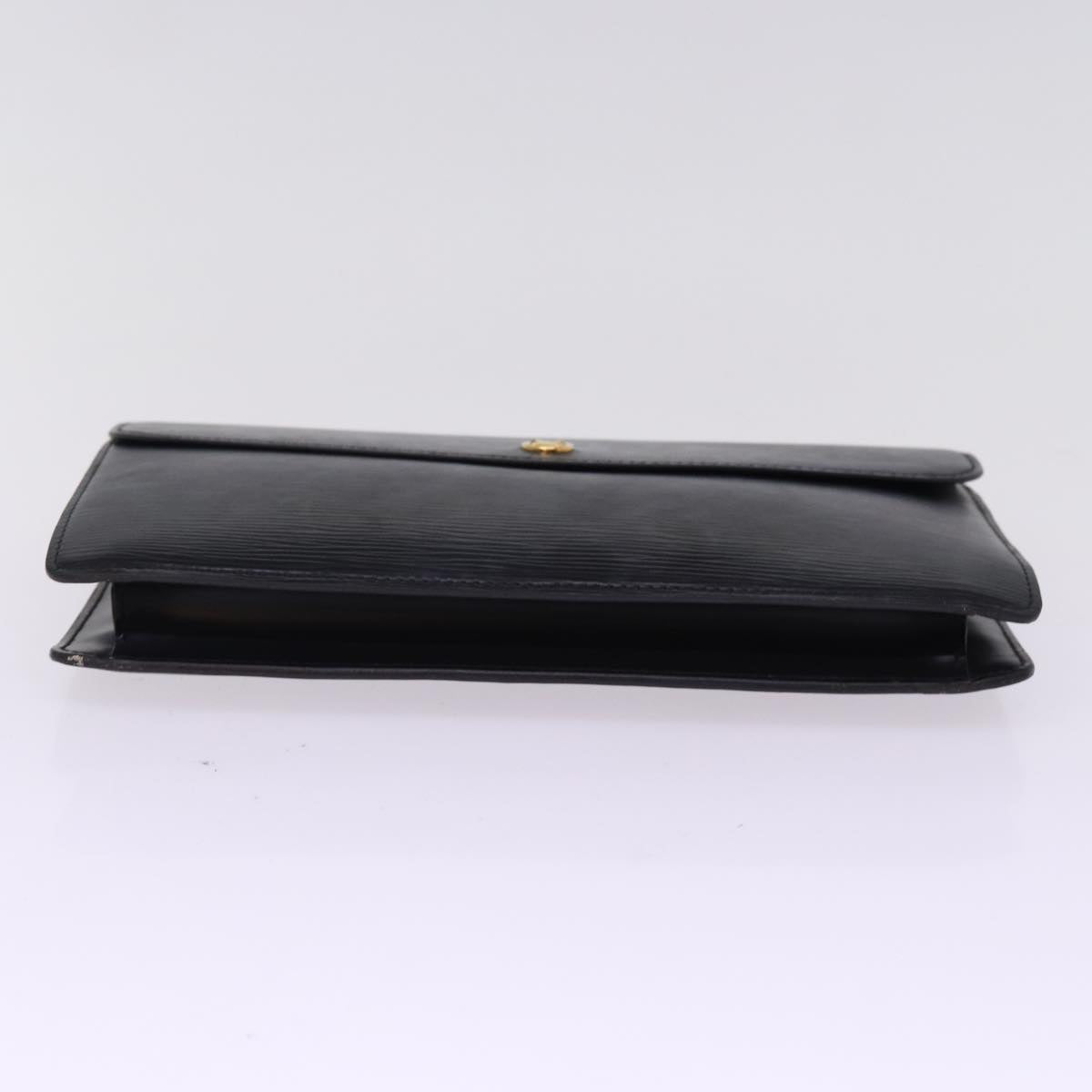 LOUIS VUITTON Epi Montaigne 27 Clutch Bag Black M52652 LV Auth 76891