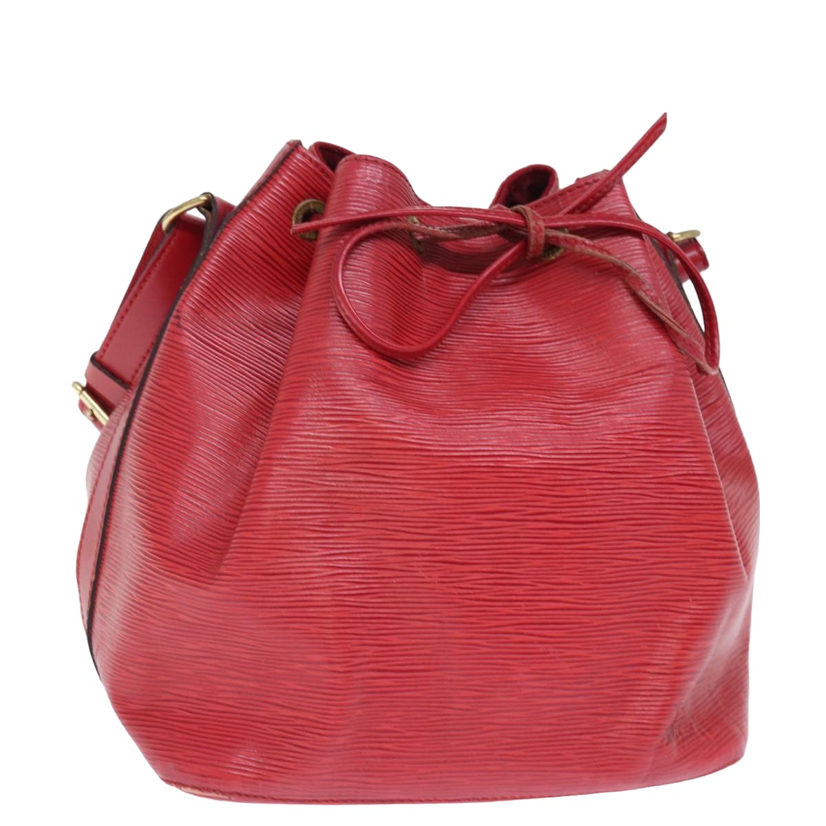 LOUIS VUITTON Epi Petit Noe Shoulder Bag Red M44107 LV Auth 76894