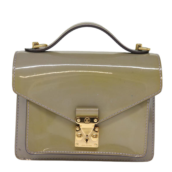 LOUIS VUITTON Monogram Vernis Monceau BB Hand Bag 2way Lila LV Auth 76912