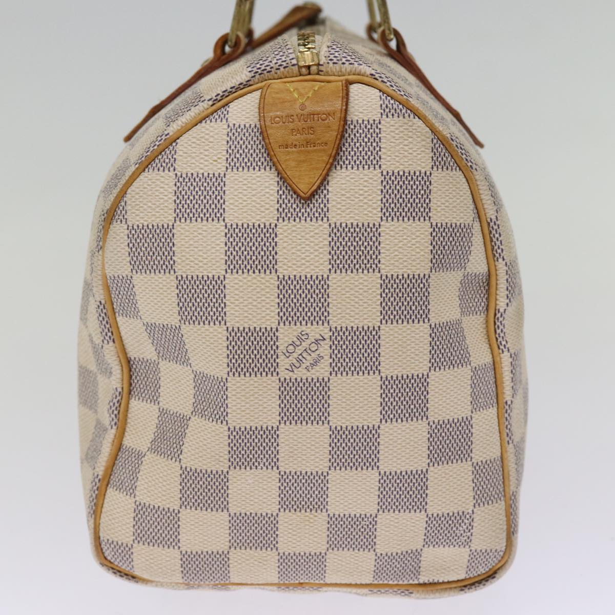 LOUIS VUITTON Damier Azur Speedy 25 Hand Bag N41534 LV Auth 76922