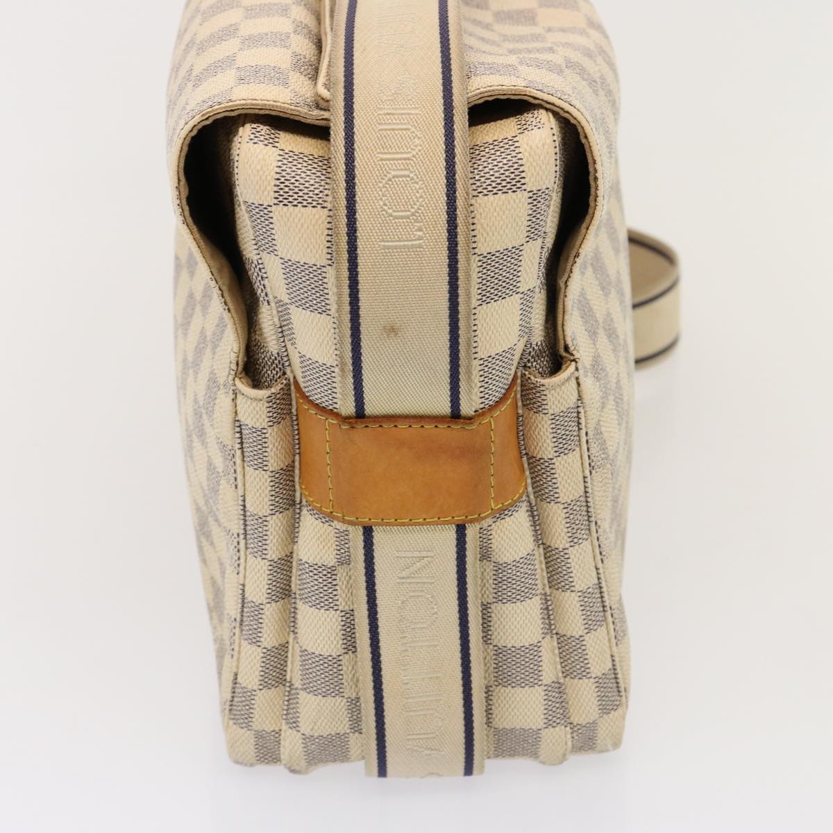 LOUIS VUITTON Damier Azur Naviglio Shoulder Bag N51189 LV Auth 76924