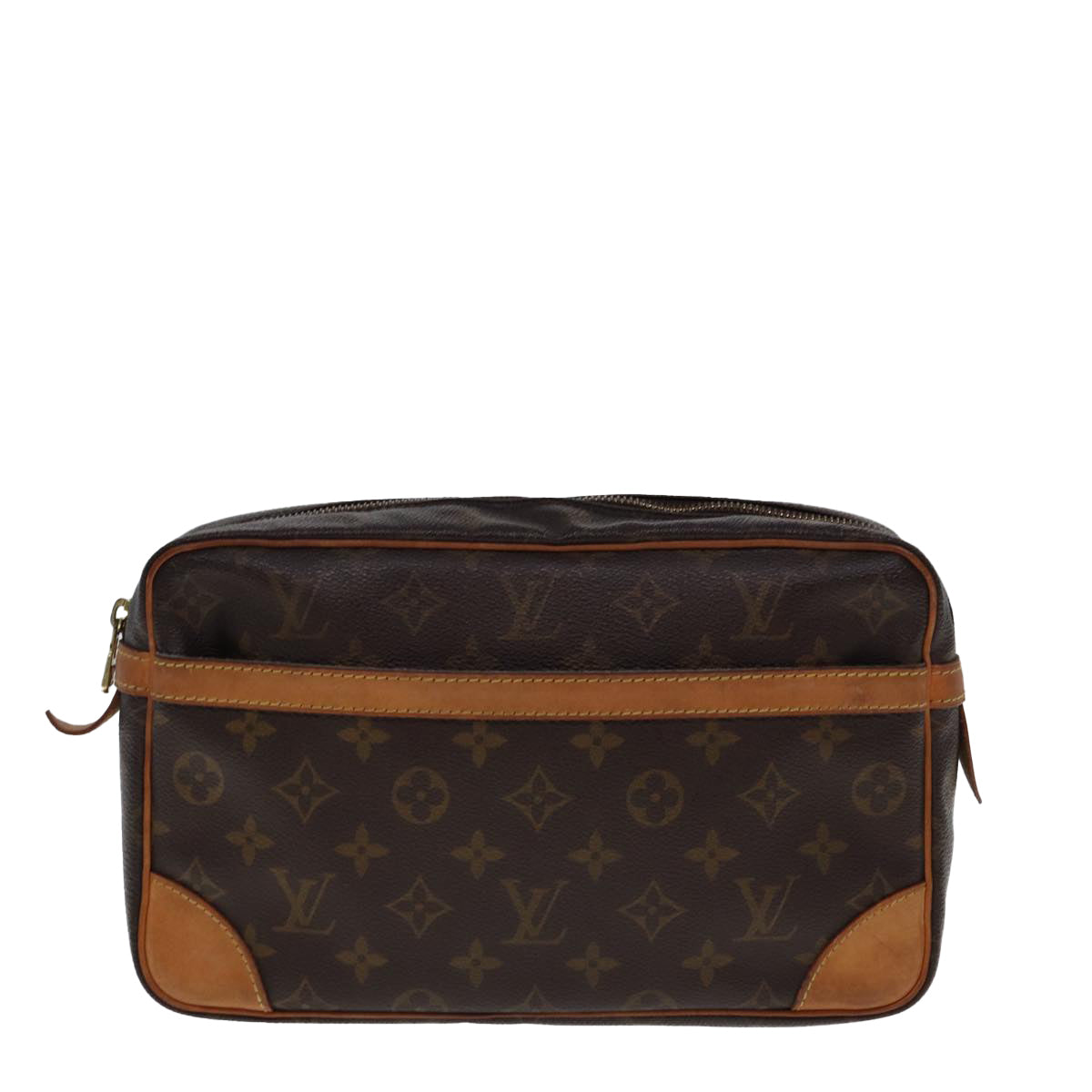 LOUIS VUITTON Monogram Compiegne 28 Clutch Bag M51845 LV Auth 76928