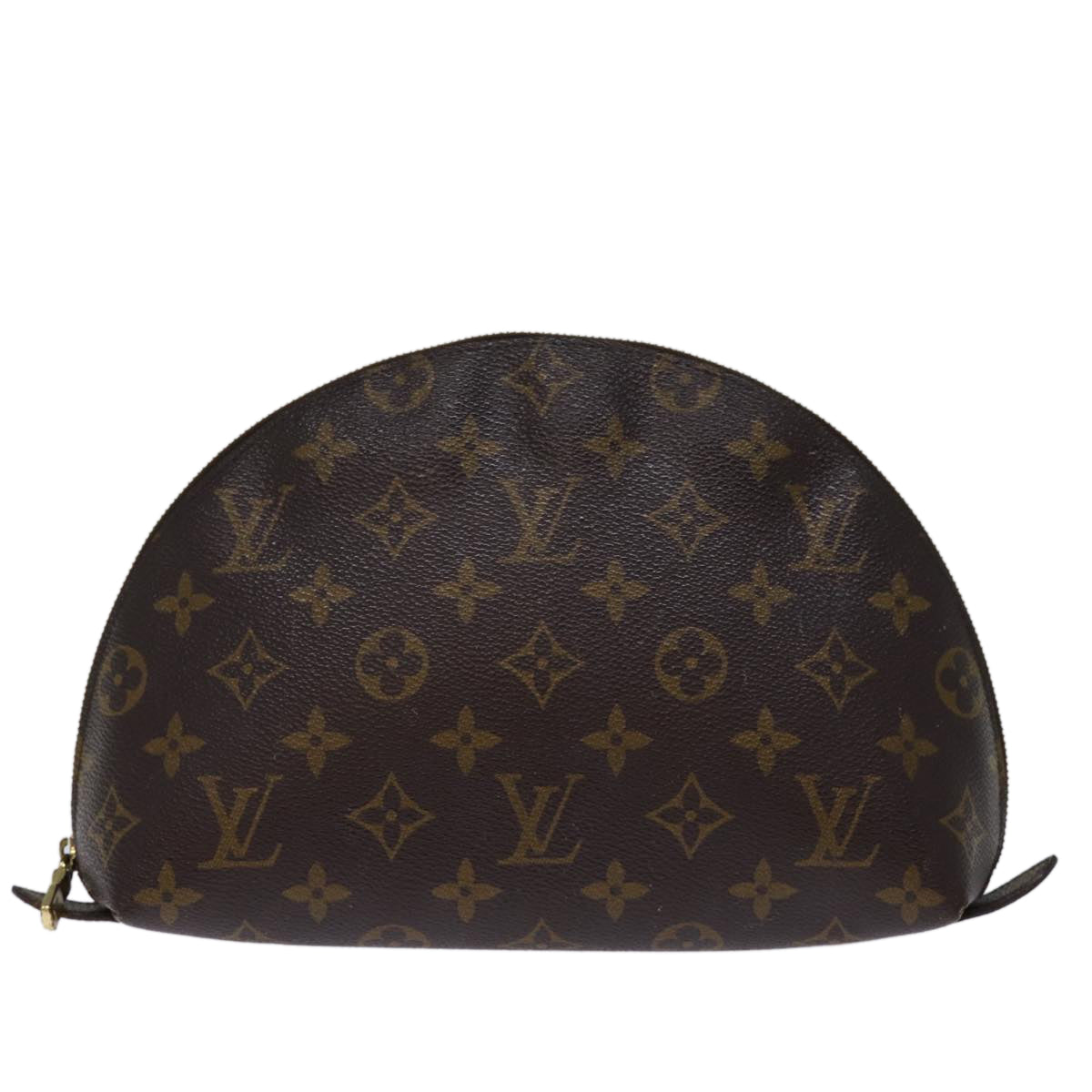 LOUIS VUITTON Monogram Trousse Demi Ronde Cosmetic Pouch M47520 LV Auth 76931