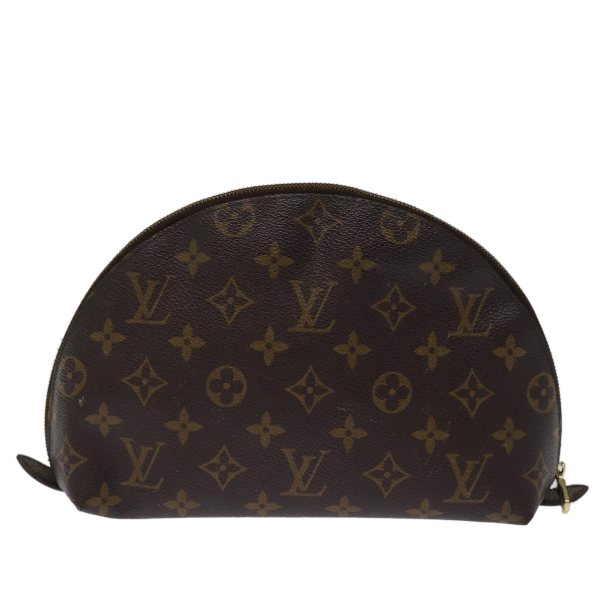 LOUIS VUITTON Monogram Trousse Demi Ronde Cosmetic Pouch M47520 LV Auth 76931 - 0