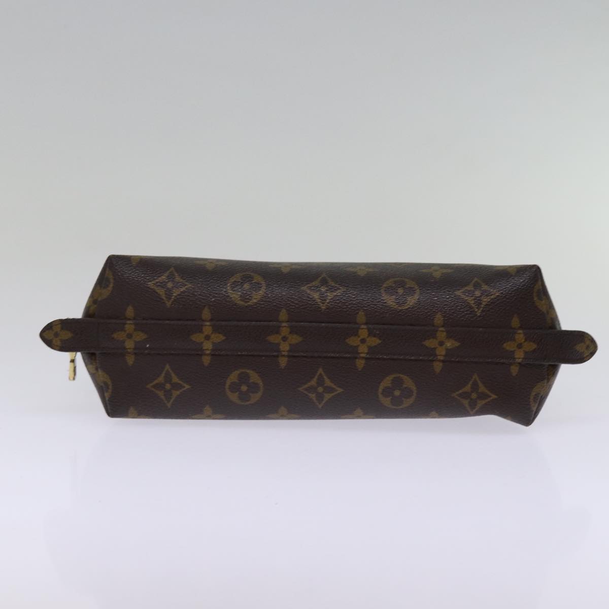 LOUIS VUITTON Monogram Trousse Demi Ronde Cosmetic Pouch M47520 LV Auth 76931