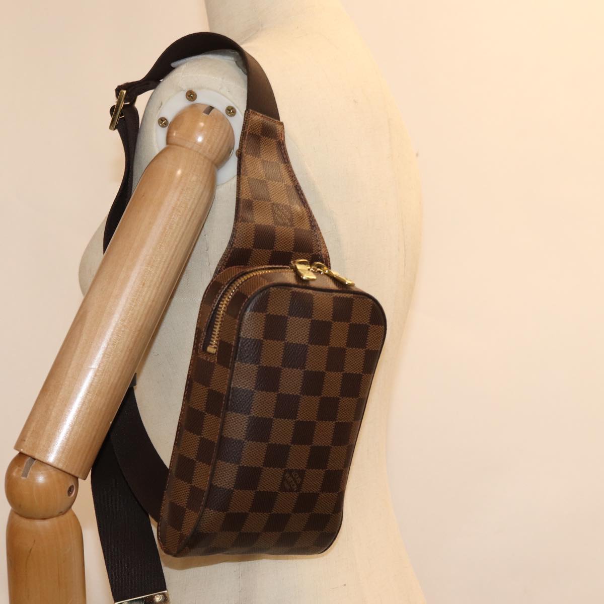 LOUIS VUITTON Damier Ebene Geronimos Shoulder Bag N51994 LV Auth 76934