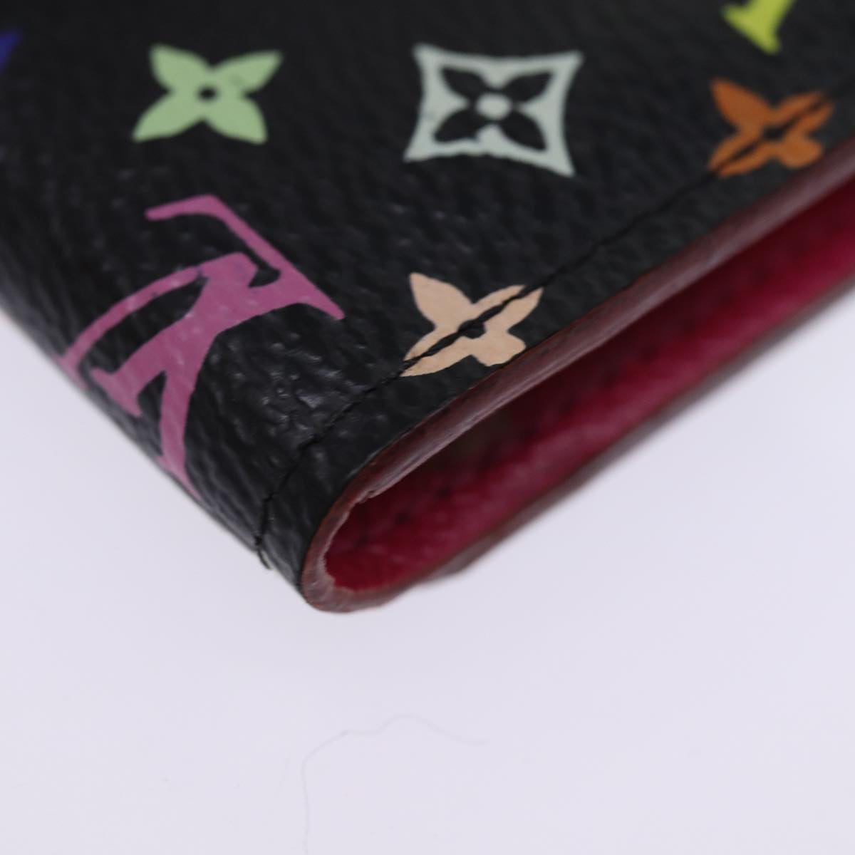 LOUIS VUITTON Monogram Multicolor Multicles 4 Key Case Black M93732 Auth 76935