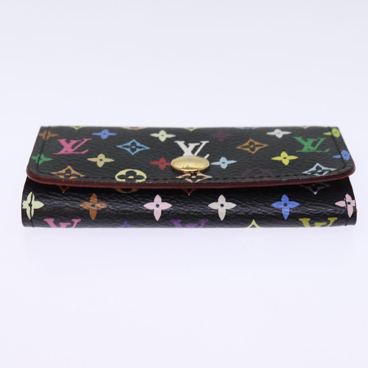 LOUIS VUITTON Monogram Multicolor Multicles 4 Key Case Black M93732 Auth 76935