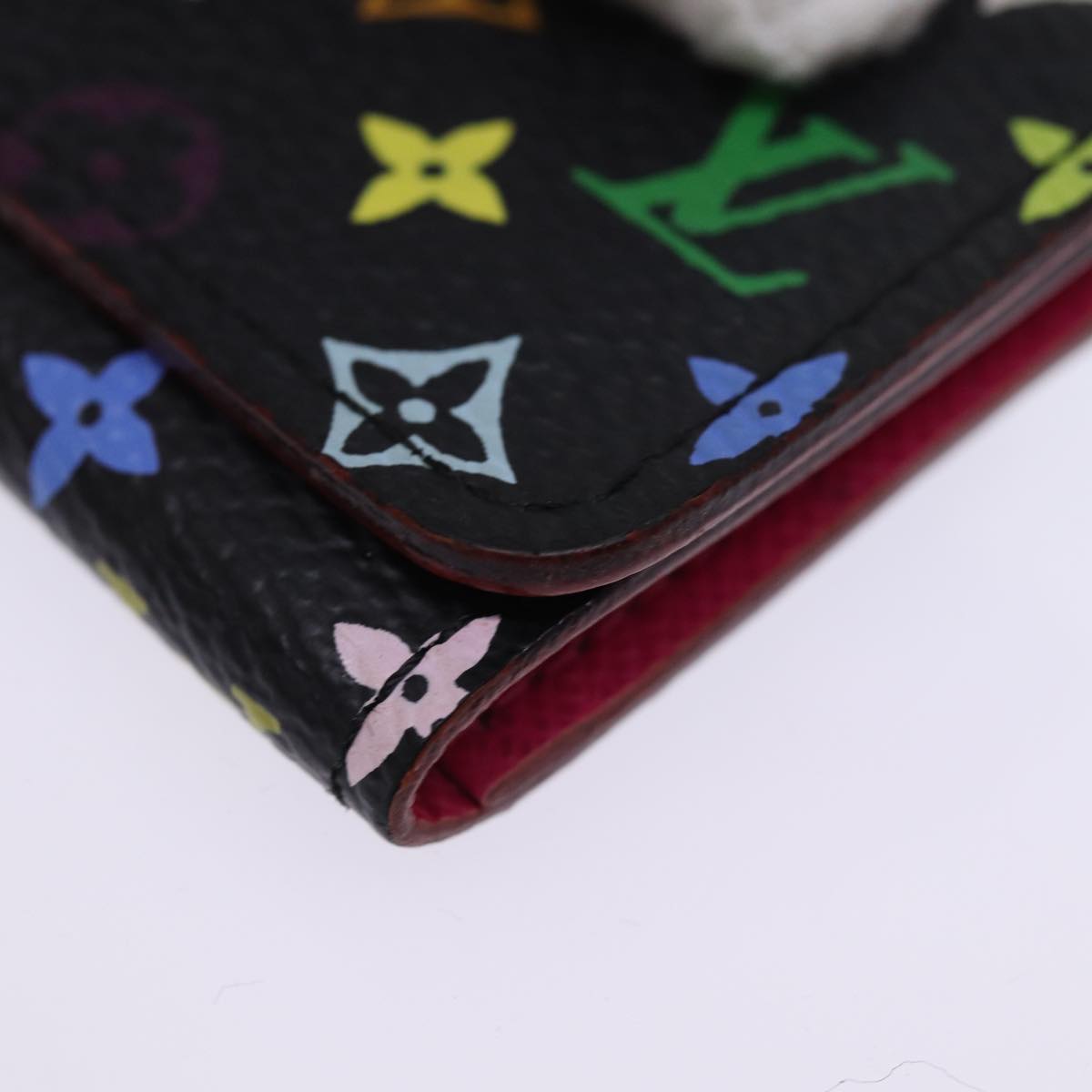 LOUIS VUITTON Monogram Multicolor Multicles 4 Key Case Black M93732 Auth 76935