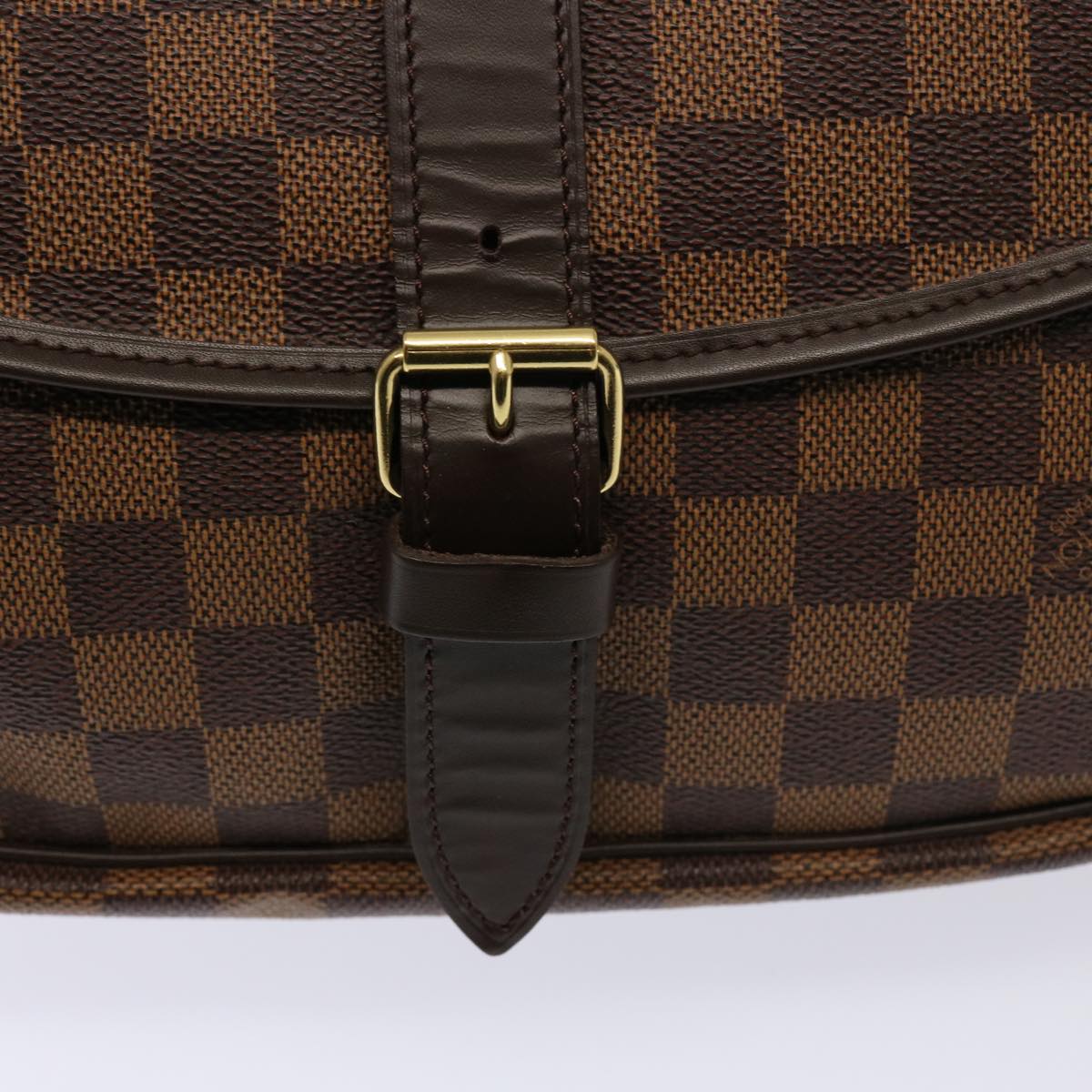 LOUIS VUITTON Damier Ebene Saumur 35 Shoulder Bag SPO LV Auth 76951A