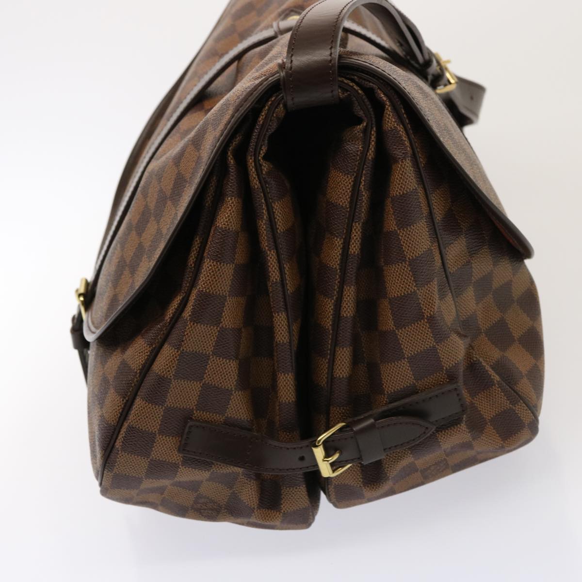 LOUIS VUITTON Damier Ebene Saumur 35 Shoulder Bag SPO LV Auth 76951A