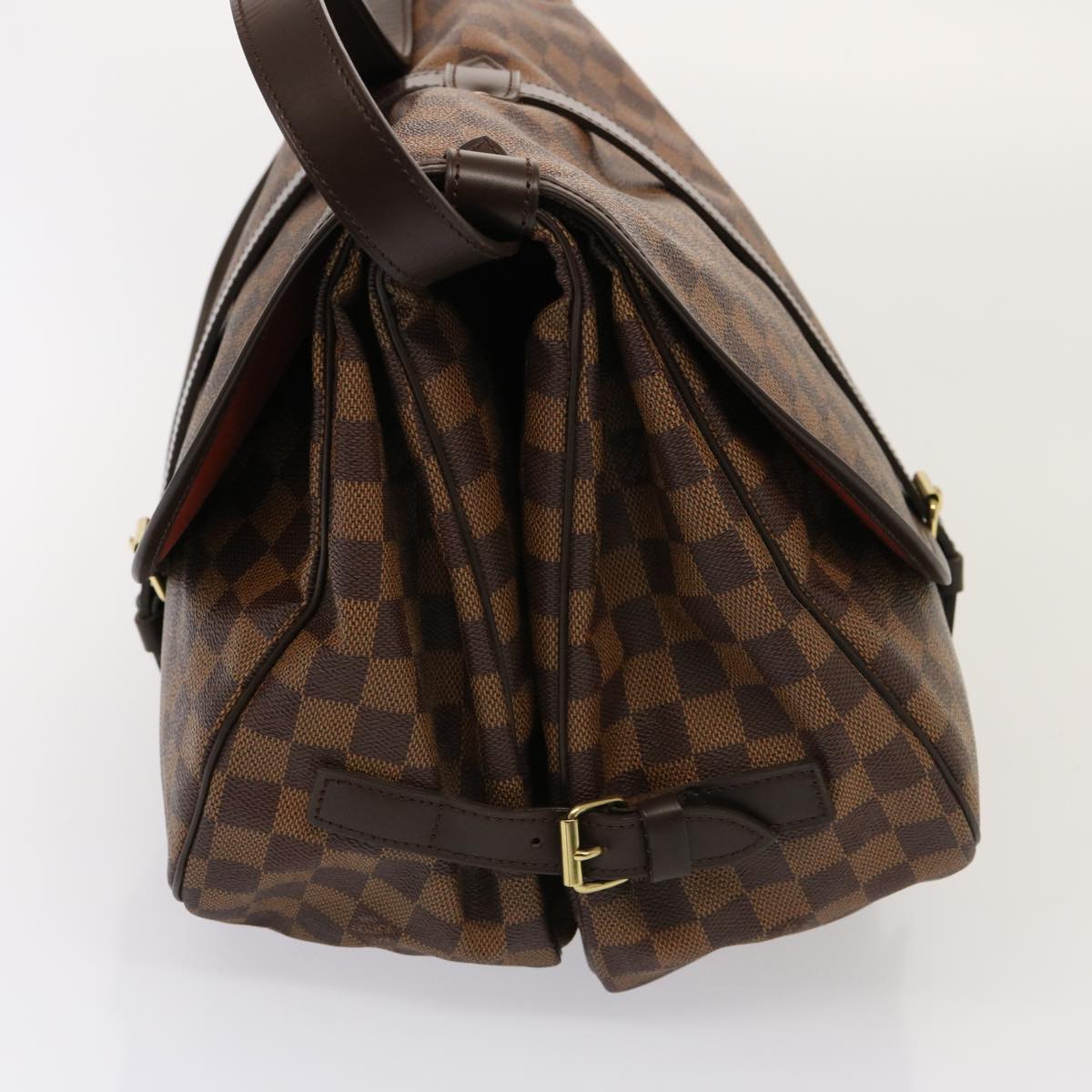 LOUIS VUITTON Damier Ebene Saumur 35 Shoulder Bag SPO LV Auth 76951A