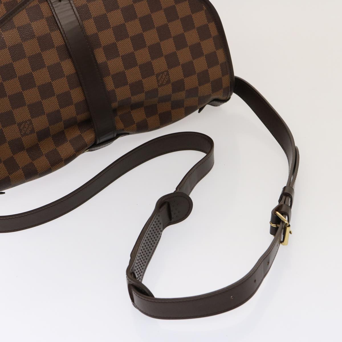 LOUIS VUITTON Damier Ebene Saumur 35 Shoulder Bag SPO LV Auth 76951A