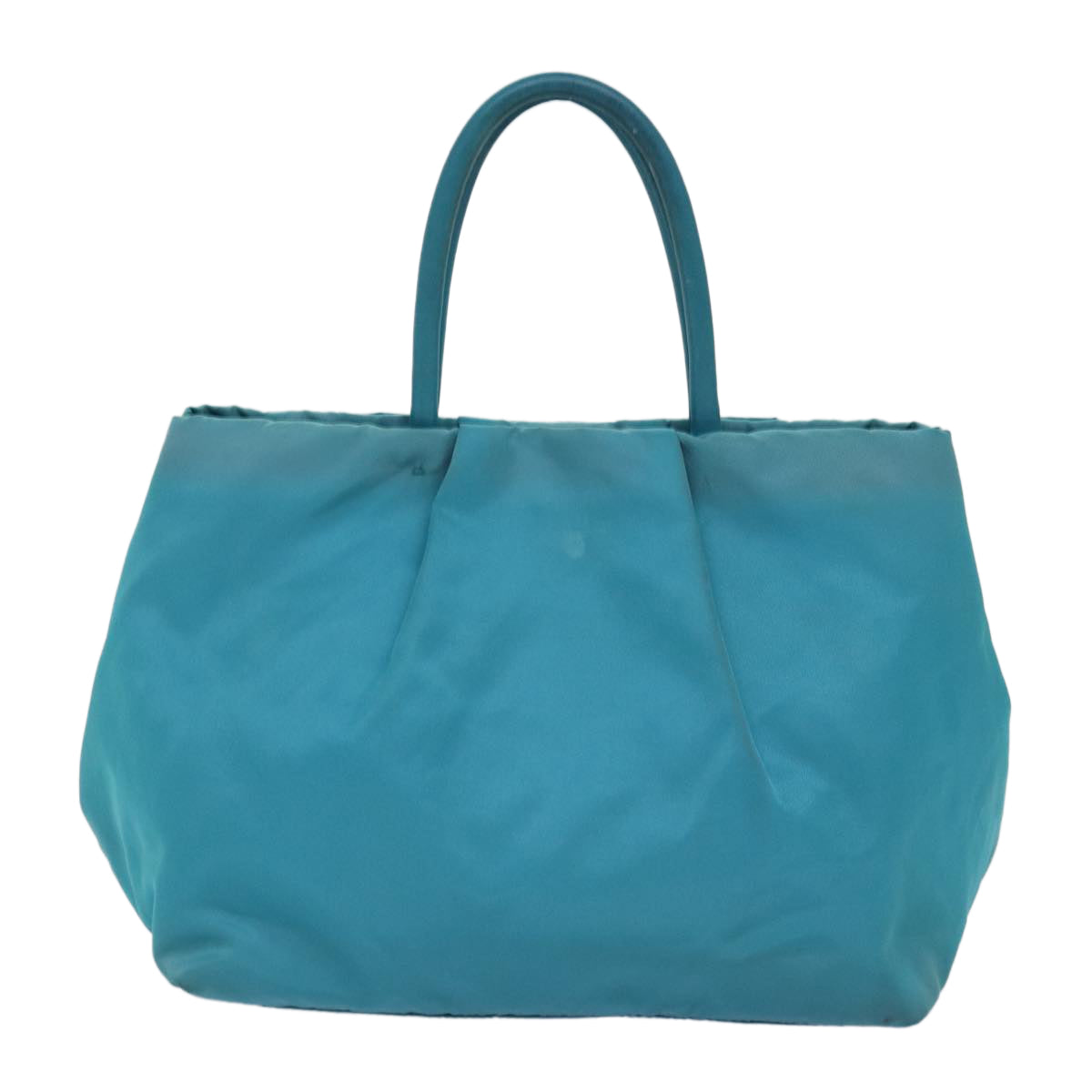 PRADA Hand Bag Nylon Turquoise Blue Auth 76968 - 0