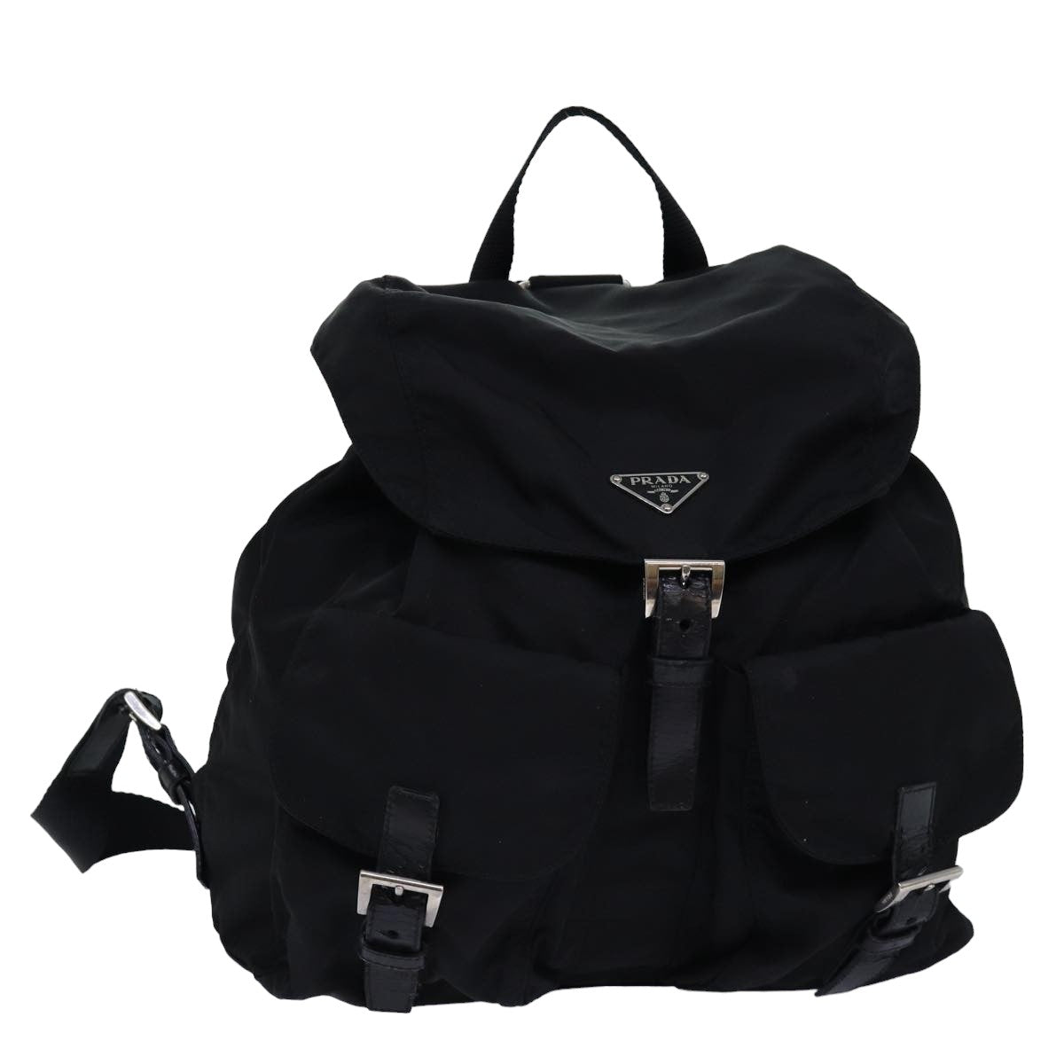 PRADA Backpack Nylon Black Auth 76970