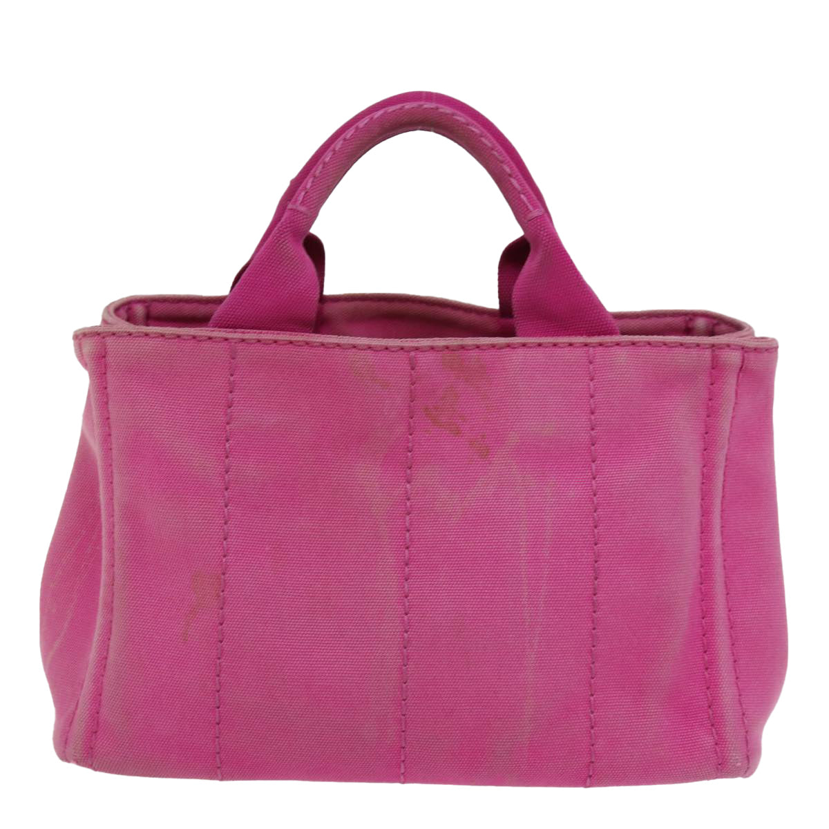 PRADA Canapa PM Hand Bag Canvas 2way Pink Auth 76984 - 0