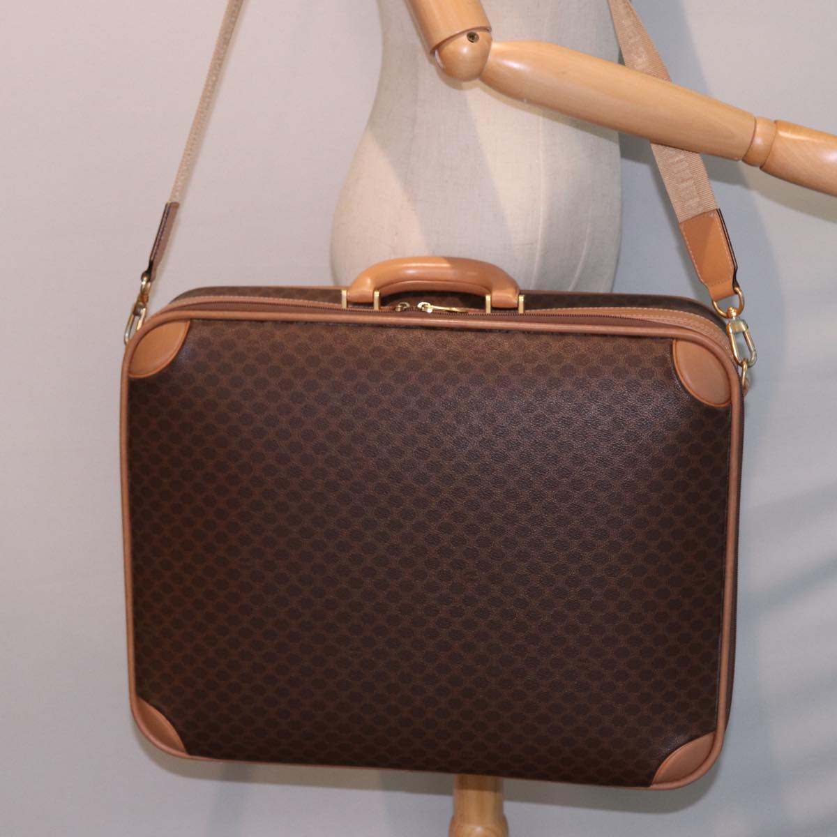 CELINE GG Supreme suitcase Brown Auth 76985