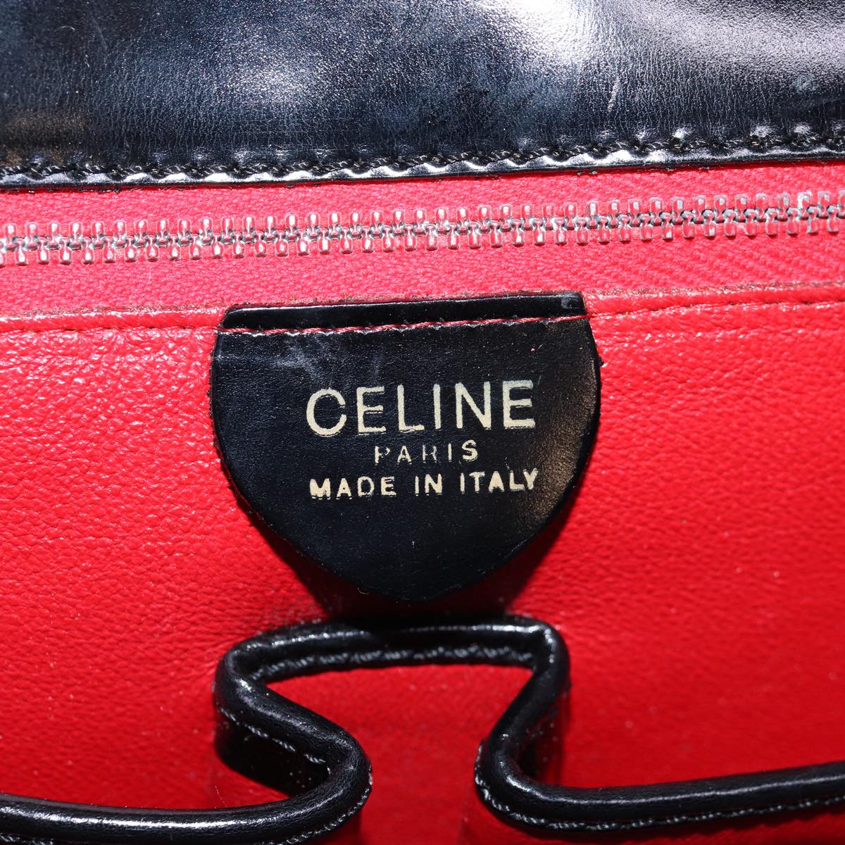 CELINE Shoulder Bag Suede Black Auth 76995