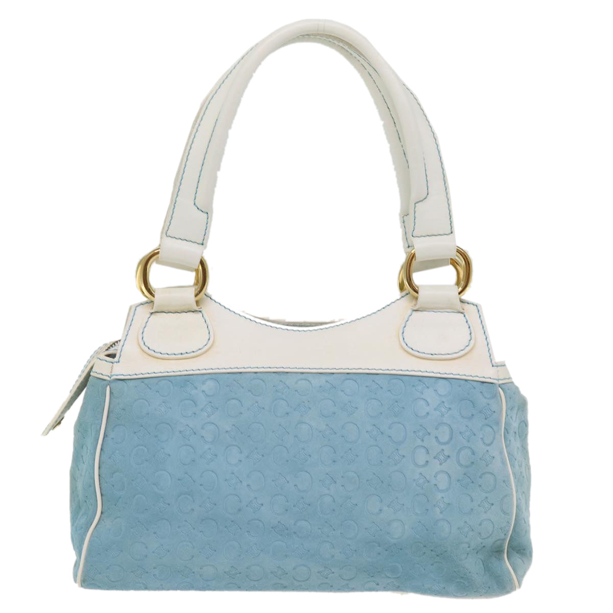 CELINE C Macadam Canvas Hand Bag Blue Auth 76997 - 0