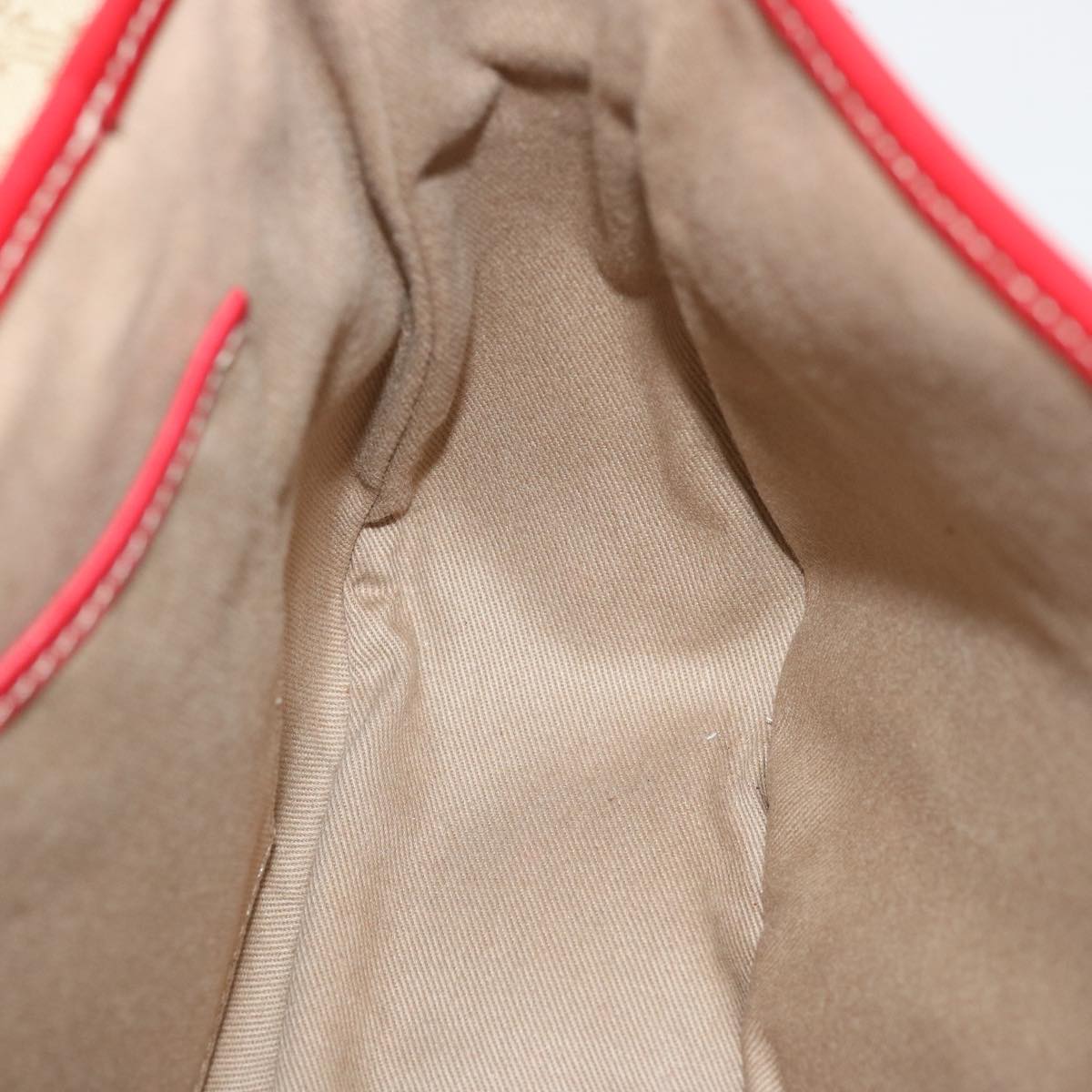 CELINE Macadam Canvas Shoulder Bag Beige Auth 76998