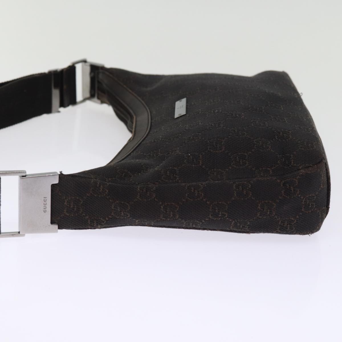 GUCCI GG Canvas Shoulder Bag Brown 35098 Auth 77014