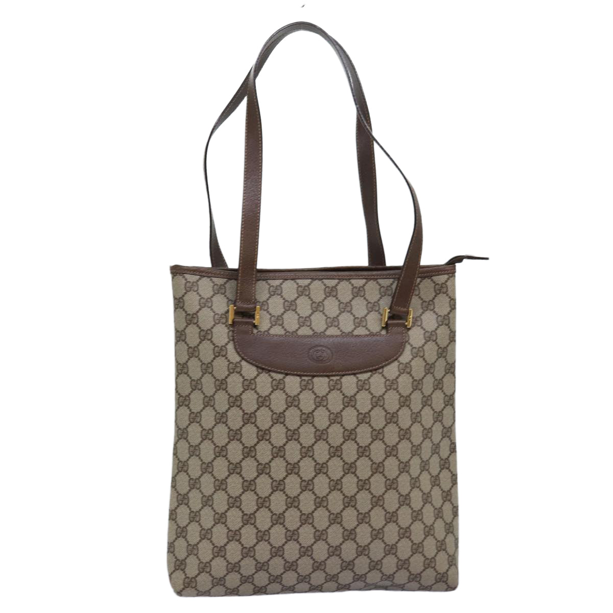 GUCCI GG Supreme Tote Bag PVC Beige 002 39 6130 8039 Auth 77023