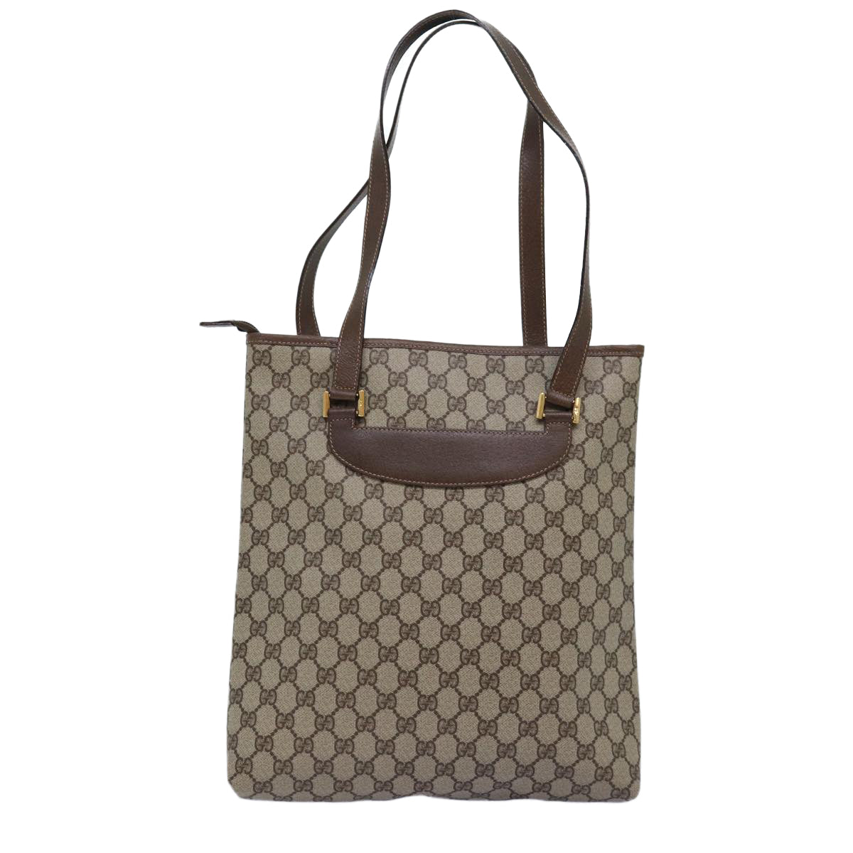 GUCCI GG Supreme Tote Bag PVC Beige 002 39 6130 8039 Auth 77023