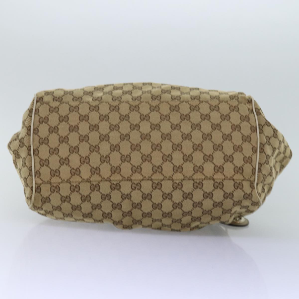 GUCCI GG Canvas Hand Bag Beige 223974 Auth 77030