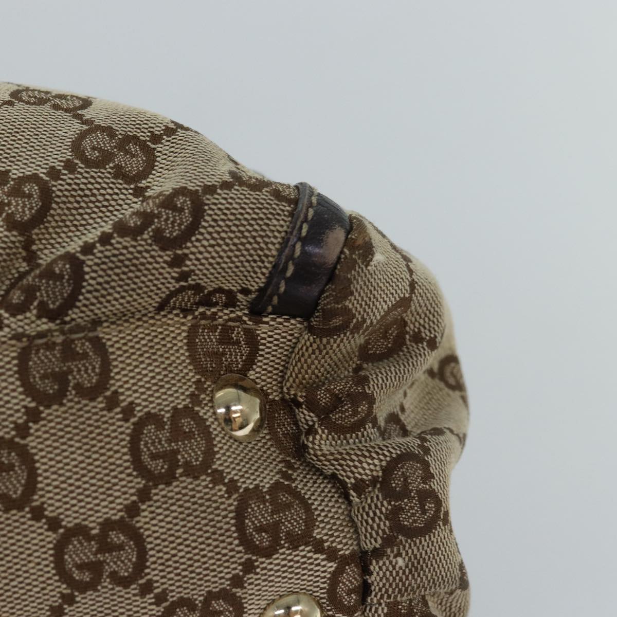 GUCCI GG Canvas Abbey Hand Bag Beige 189831 Auth 77031