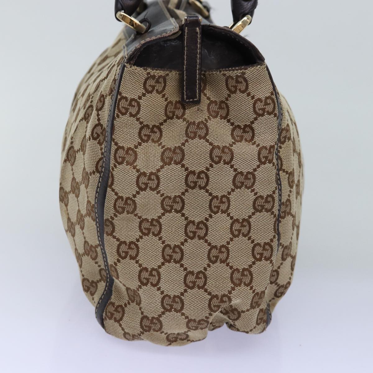 GUCCI GG Canvas Abbey Hand Bag Beige 189831 Auth 77031