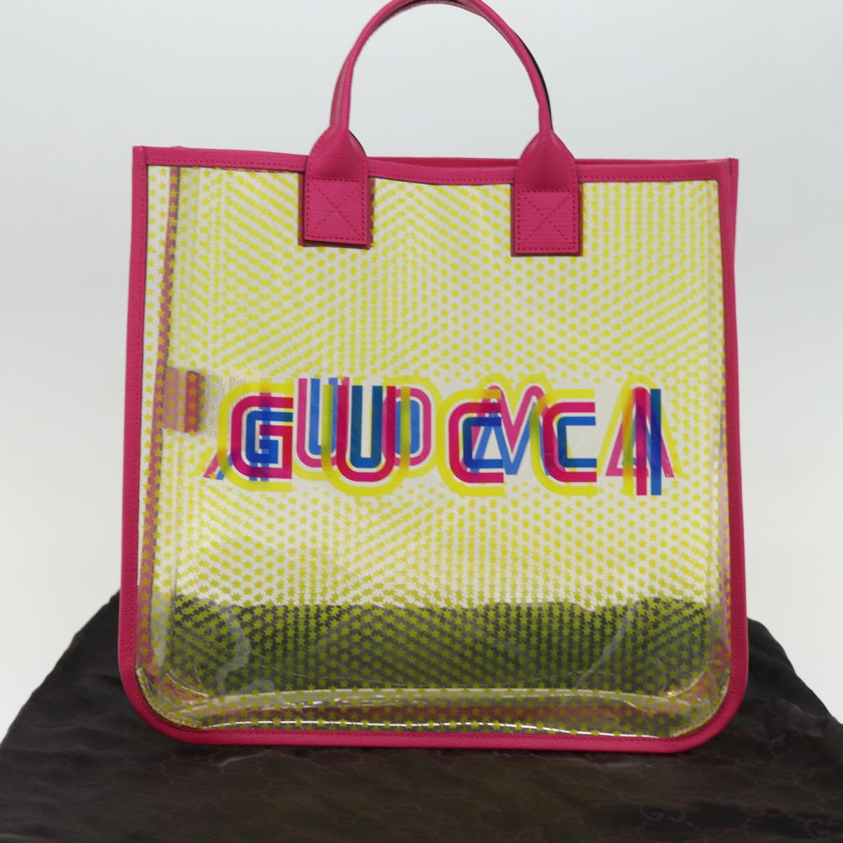 GUCCI Tote Bag Vinyl Clear 550763 Auth 77034