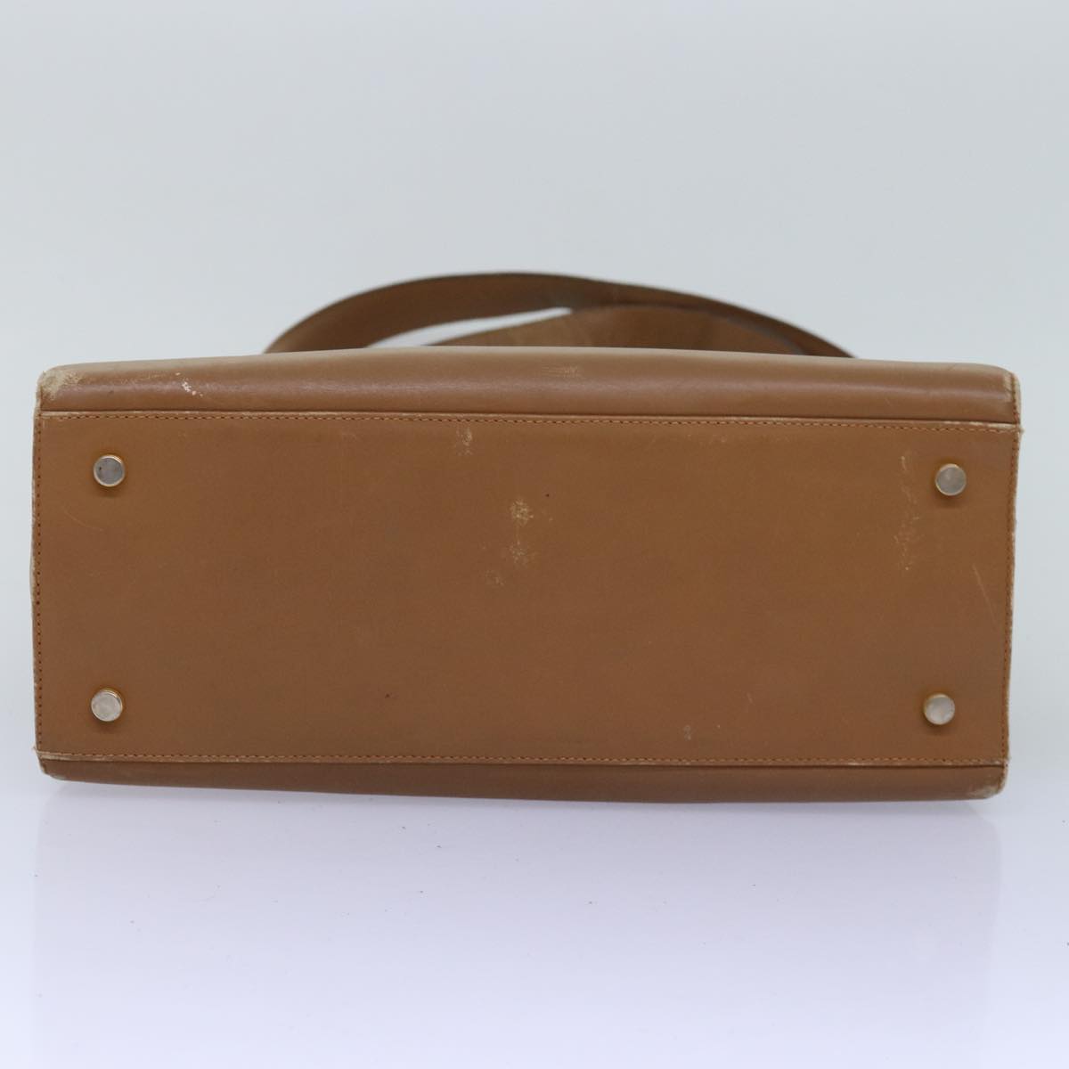 Salvatore Ferragamo Gancini Shoulder Bag Leather Brown Auth 77036