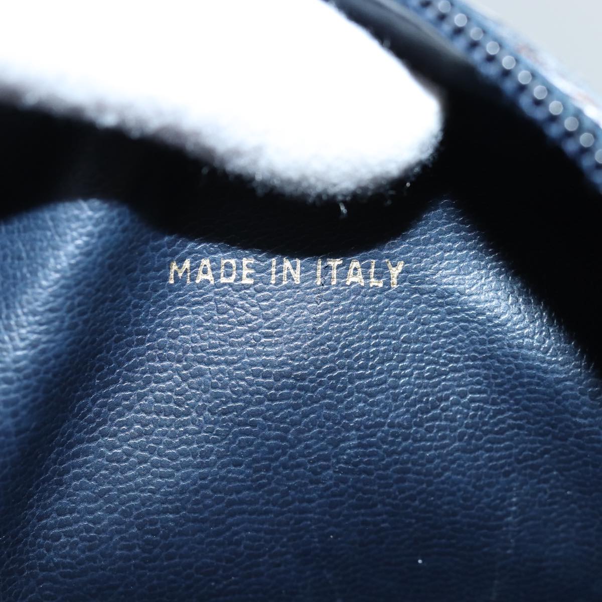 CELINE Macadam Canvas Boston Bag Navy Auth 77039