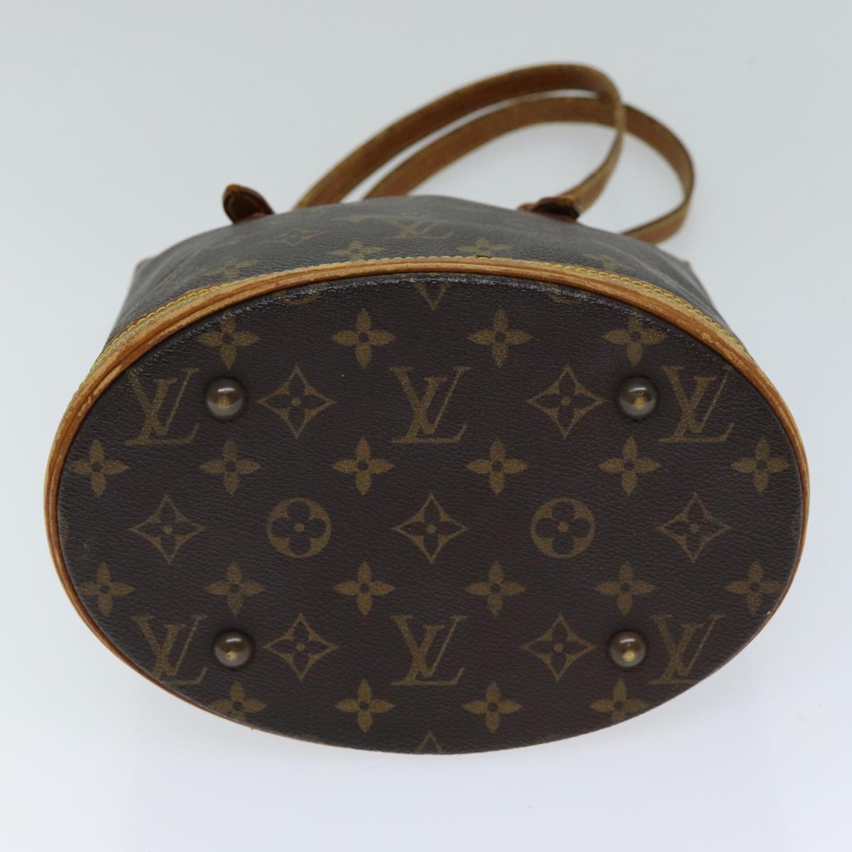 LOUIS VUITTON Monogram Bucket PM Shoulder Bag M42238 LV Auth 77066