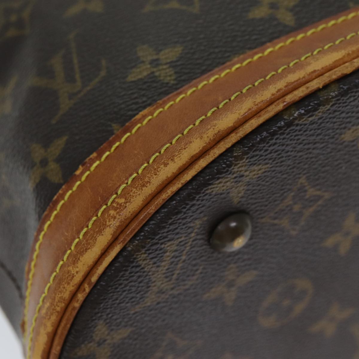 LOUIS VUITTON Monogram Bucket PM Shoulder Bag M42238 LV Auth 77066