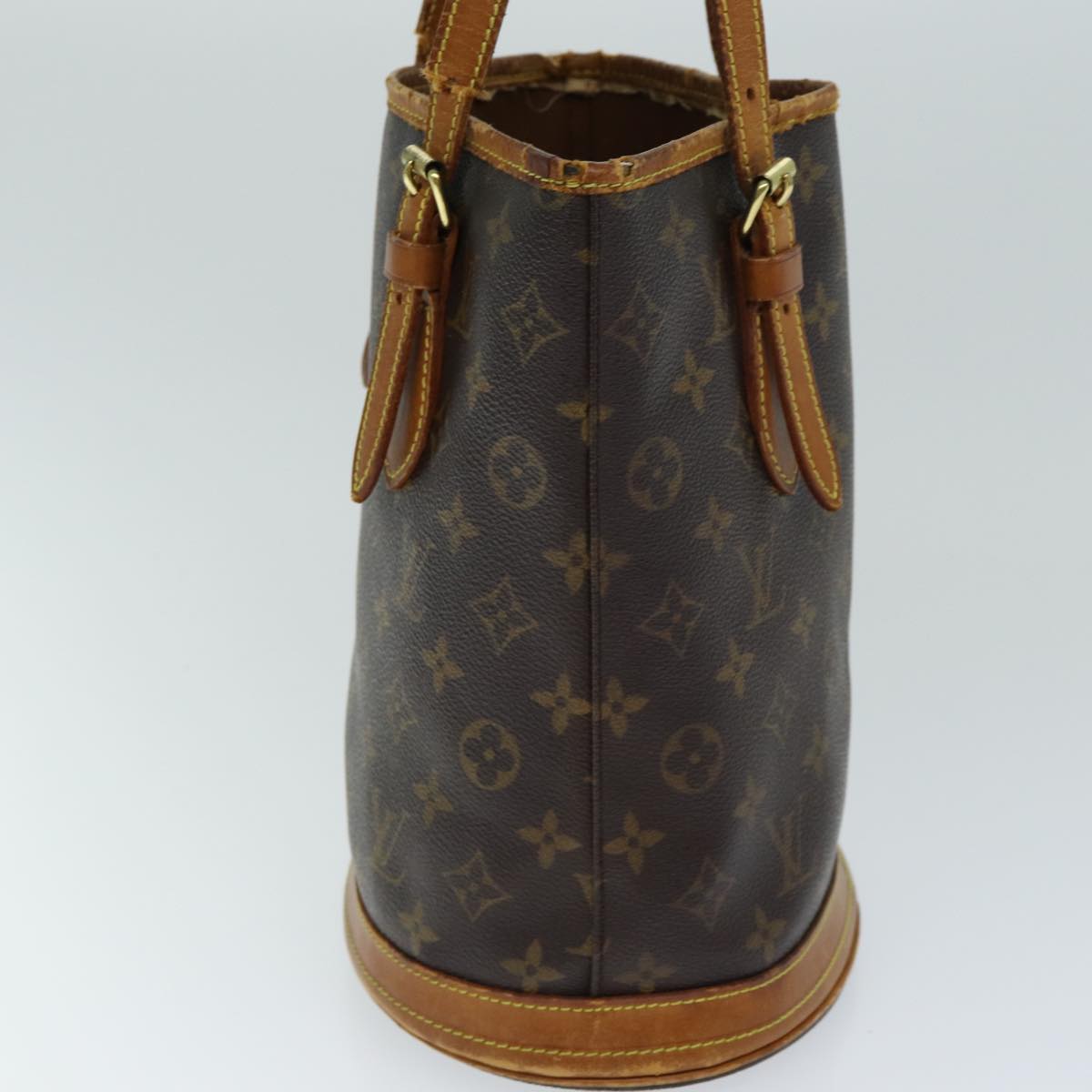 LOUIS VUITTON Monogram Bucket PM Shoulder Bag M42238 LV Auth 77066