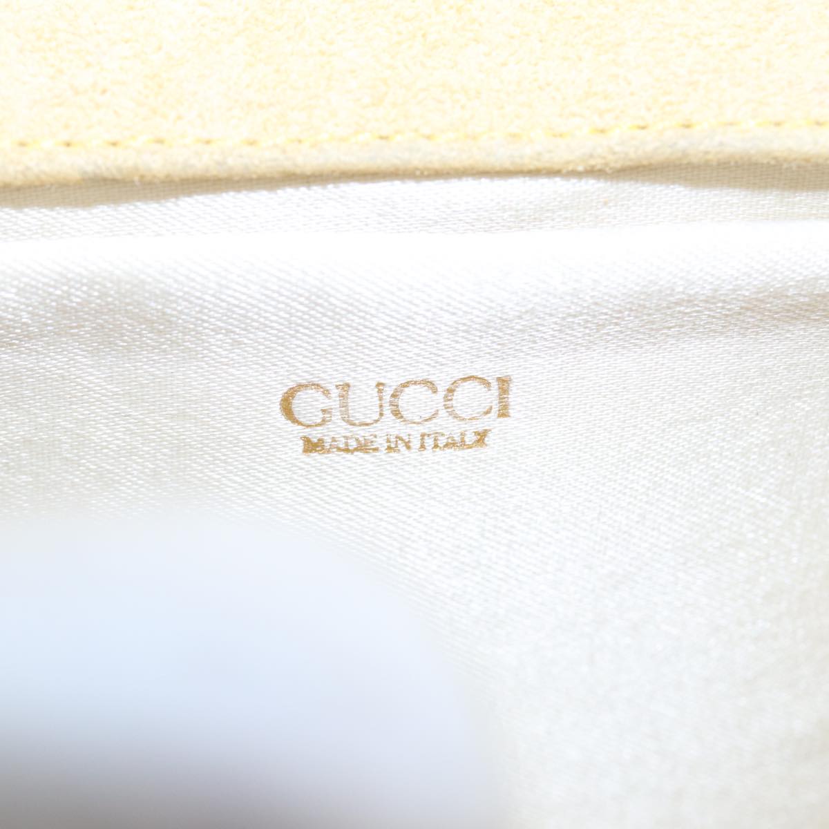 GUCCI Hand Bag Patent leather Yellow Gold 005 781 0275 Auth 77069