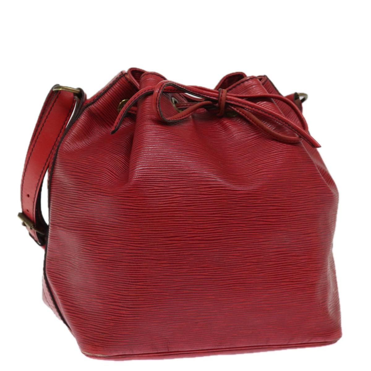 LOUIS VUITTON Epi Petit Noe Shoulder Bag Red M44107 LV Auth 77074